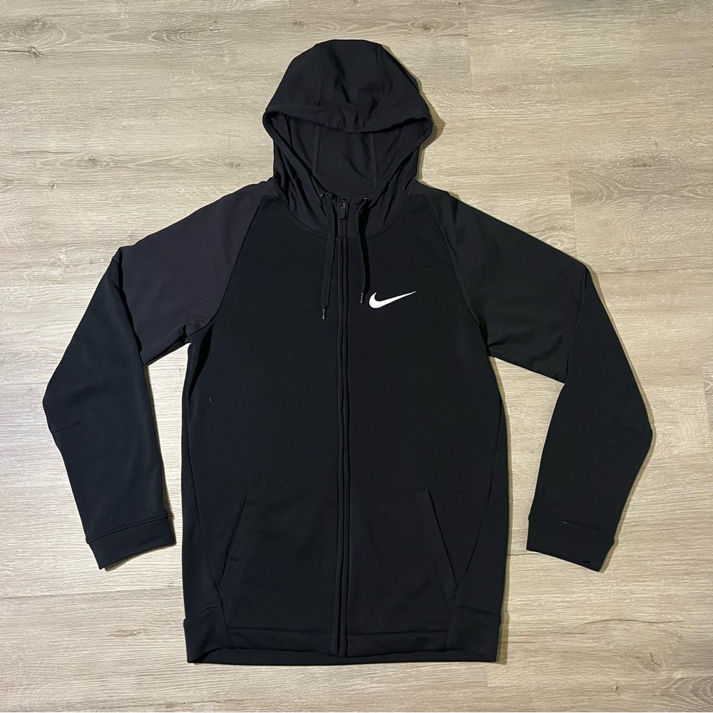 NIKE Black Dri-Fit Zip Up Sweatshirt - S